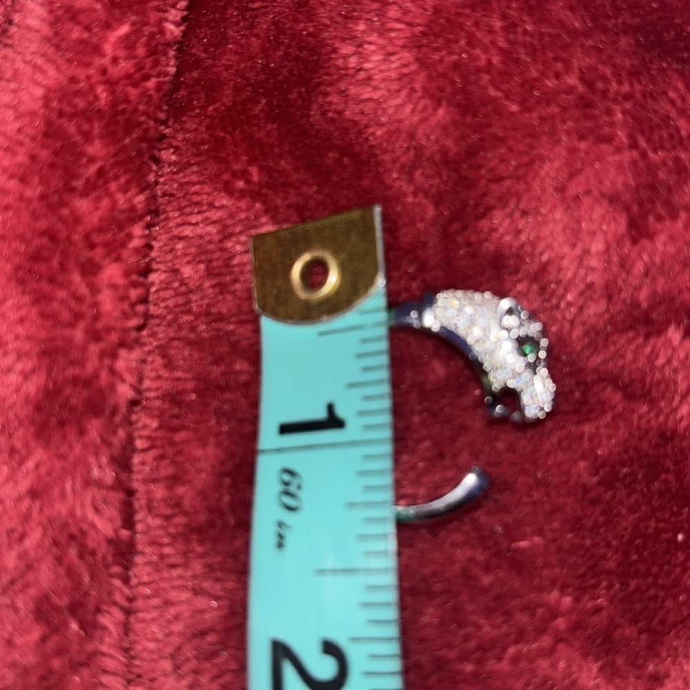 Vintage style Elegant Silver tone faux diamonds Panther Ring - Picture 9 of 14